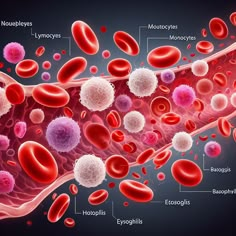 red blood cells are shown in this illustration, and they appear to be very large