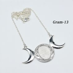 "Product Details :- 925 Sterling Silver Half Moon Necklace With Oval Bezel 13x18MM And Chain,  Chain Length :- Please Write in Personalization Shape - Half Moon with oval bezel, oval bezel size is 13x18MM Material :- Only Pure 925 Sterling Silver Shipping :-  * Delivery by normal courier will take 15-25 days  * If you CAN NOT AGREE with the long international shipping time, you can upgrade shipping.     You can choose upgrades shipping or faster express. * MOST IMPORTANT: You need to tell me your phone number for EXPRESS SHIPPING. Why A2Z Findings. Strict quality Control: we had checked all products before shipping from our warehouse, each procedure of the quality control reveal the QC team meticulous nature, no matter our purchasing channel or the delivery procedures. Professional Custome Silver Moon Necklace, Half Moon Necklace, Moon Necklace Silver, Metal Products, Silver Moon, Metal Charm, Moon Necklace, Half Moon, Chain Lengths