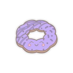 a purple donut with sprinkles on it