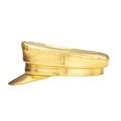 Add a little 90s gold power to your outfit with this Sparkling Gold hat. You can pair it with a matching gold look or with some dark colors to stand out. The all-gold construction of the hat including the chin strap gives it a homogenous aesthetic. It’s fun but it’s also durable, made using high-quality faux leather. Gold High Crown Costume Hat, Gold Adjustable Costume Hat With Round Crown, Adjustable Gold Costume Hat With Round Crown, Gold Hats With Curved Brim For Formal Occasions, Gold Curved Brim Hat For Formal Occasions, Adjustable Gold Visor Hat, Vintage Gold Hat For Formal Occasions, Adjustable High Crown Gold Hat, Formal High Crown Gold Hat