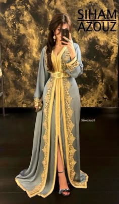 Siham Azouz Caftan Dress Kaftan, Arabian Dress, Estilo Hijab, Arabic Dress, Stile Hijab