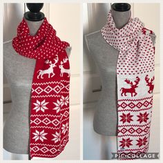 Perfect For Fall/Winter! Stay Cozy And Chic With This 100% Acrylic Reversible Red And White Scarf. Makes A Great Gift! 73 Inches Long. 11 Inches Wide. ( Also Available In Black And White) Dog Pics, White Scarf, White Scarves, Line Dancing, White Snowflake, Stay Cozy, Fair Isle, 11 Inches, Lady In Red