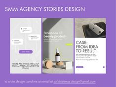 the website design for smm agency stores is displayed in purple and white colors, including black