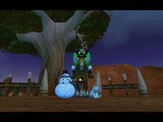 an animated image of a man on a motorcycle next to a snowman and tree