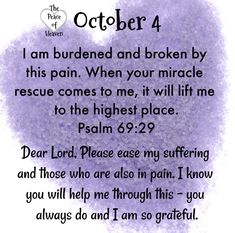 ~Amen~4 October 2021👼❌⭕❌⭕ October Scripture, October Journal, Purple Board, Days Quotes, Christian Husband, Soup Homemade