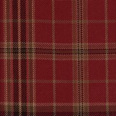 a red and brown plaid fabric