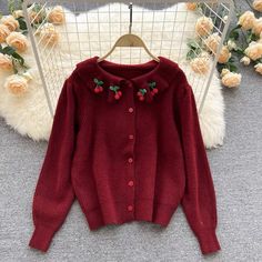 Soft waxy cardigan, new, classy, cute, loose, lazy sweater topMaterial:knittedColor:white,red,brownStyle:cuteFeatures:sweet,soft,loose,lazySize(CM):free 1inch=2.54cmlength:60,sleeve:53,bust:106,waist:106&ltp&gtAll items will arrive in about 20-25 business days, if you have an emergency, please contact us to upgrade logistics.</p>&ltbr/>&ltp&gtNeed to add 16 dollars fast shipping(Arrive in 10-14 days).</p>&ltbr/> Cute Brown Sweater For Fall, Cute Red Sweater For Fall, Cute Red Winter Sweater, Sweet Long Sleeve Cardigan For Fall, Sweet Long Sleeve Fall Cardigan, Cute Red Long Sleeve Sweater, Cute Knitted Fall Cardigan, Cute Red Long Sleeve Cardigan, Cute Red Sweater