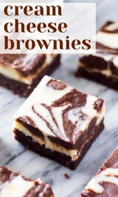 cream cheese brownies with a swirl of cheesecake