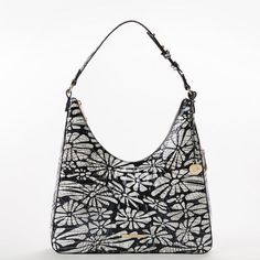 Tabitha Leather Shoulder Bag | Daisy Batik Handbag Care, Pattern And Texture, Brahmin Handbags, Satchel Tote, 90s Inspired, Wallet Accessories, Leather Zipper, Handbag Shopping, New Handbags