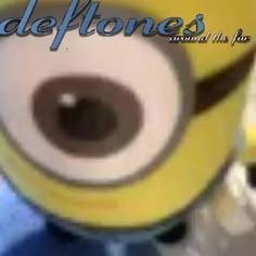 a close up of a despicable minion with the words idlefltones around it