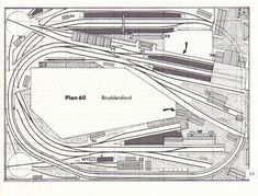 a plan of a train track with different tracks