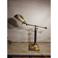 a lamp that is sitting on top of a table