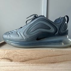 Men’s Nike Airmax 720 Sneaker Size 10 Cool Gray/Black Wolf Gray. Sneakers Are In Great Condition. Worn Very Little. Sneakers Have Original Box! Smoke Free Home Nike Airmax 720, Gray Sneakers, Black Wolf, Box Color, Nike Air Max, Nike Men, Nike Shoes, Shoes Mens, Athletic Shoes