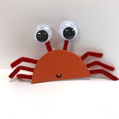 Explore super simple painting techniques and sensory play while crafting these adorable foam and fuzzy stick crabs! Kids Bathroom Decor, Foam Letters, Craft Project Ideas, Simple Painting, Craft Craft, Beads Pictures, Brown Paint, Foam Sheets