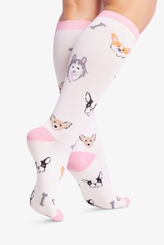 Compression Knee-high Socks In White, White Compression Knee-high Socks, Nurse Compression Socks, Nurse Socks, Love For Animals, Top Band, Compression Socks, Blood Circulation, Dream Job