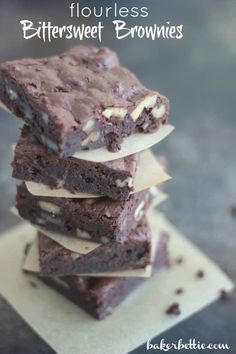 a stack of brownies sitting on top of each other