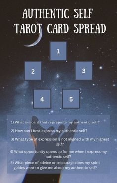 an image of a tarot card spread with instructions on how to spell it and what to do