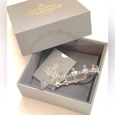 Vivienne Westwood Vintage Bangle 2012 Never Use Vivienne Westwood Branded Inside Silver With Original Box Vivviene Westwood Bracelet, Vienna Westwood Jewelry, Vivian Westwood Bracelet, Jewelry Vivienne Westwood, Vivienne Westwood Accessories, Vivienne Westwood Vintage, Vivienne Westwood Bracelet, Goth Cowboy, Vivienne Westwood Jewelry