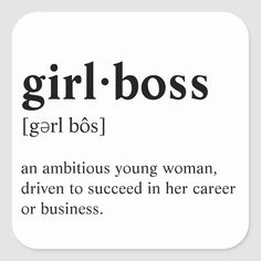 Girlboss - Dictionary meaning Square Sticker Creative Vision Boards, Dictionary Meaning, Vision Board Words, Vision Board Pics, Business Vision Board, Vision Board Examples, Quotes Dream, Vision Board Party, Vision Board Quotes