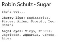 the words robin schlz sugar are in black and white