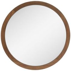 Full Dimensions: 18" H x 18" W x 1" D Mirror Dimensions: 16" H x 16" W Material: Glass & MDF Shape: Round Color: Brown Orientation: Vertical Includes: 1 Sawtooth Hanger Care & Safety: Do Not Hang With Wire Quantity: 1 Accent your room decor with minimalist elements, such as this Round Wood Wall Mirror. This round mirror features a thick, dark wood grain border. Its circular shape and simple color make it easy to pair with boho or modern themes. Wood Circle Mirror Entryway, Wood Circle Mirror, 32” Round Mirror, Minimalist Elements, Dark Wood Grain, 42" Round Wall Mirror, 34” Round Mirror Wood, Wood Wall Mirror, Store Signs