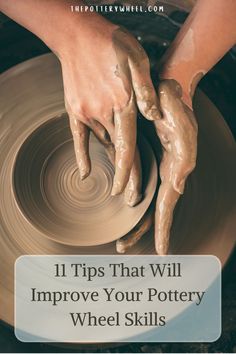 Learning to throw on the potter's wheel can feel challenging when you start out.  However, there are things that you can do that will improve your pottery skills no end.  Here are 11 of the best ways to get better on the potter's wheel.  If you try these out, your pottery skills will improve quickly. Things To Make On Pottery Wheel, Basic Ceramics Projects, Throwing Techniques Pottery, Wheel Thrown Pots, Throwing Ceramics Pottery Wheel, Beginner Wheel Throwing Projects, Wheel Throwing Tips, How To Throw Pottery On A Wheel, Ceramics Wheel Ideas