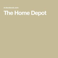 the home depot logo is shown in white on a tan background with an image of a house