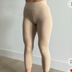 White Fox Boutique Ribbed Legging Pants Never Worn Size Xs But Fits S And Even M Just Smaller Around Waist Model Wears Size 26/27 And Is 5”7 Super Stretchy, Comfy And Kinda Thick Bought For $70 Tags For Exposure: Revolve Free People Pretty Little Thing Fashion Nova Skims Nordstrom Lululemon Alo Alphalete Gymshark Naked Wardrobe Beige Ribbed Bottoms For Loungewear, Stretch Neutral Color Bottoms, Cream Stretch Bottoms For Fall, High Stretch Beige Pants For Loungewear, Beige Stretch Bottoms With Ribbed Waistband, Spring Ribbed Beige Bottoms, Spring Beige Ribbed Bottoms, High Stretch Brown Loungewear Bottoms, High Stretch Brown Bottoms For Loungewear