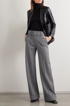 Culotte Style, Wideleg Pants, Gray Pants, Casual Work Outfits, Work Outfits Women, Grey Pants, Wide Legs, Business Casual Outfits