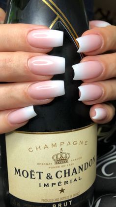 Ombre French Tip Acrylics, Nails For Typing, Classy Ombre Nails, Ambre Nails Ombre, Pedicure Ombre, Trendy Nails Ombre, French Ombré Nails, Ombre French Manicure, French Ombre Nails