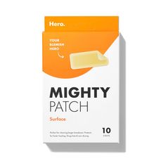 Hero Cosmetics Mighty Patch Surface - oo35mm Cheek Breakouts, Big Pimple, Body Breakouts, Mighty Patch, Nose Pores, Acne Patch, Breakout Area, 10 Count, Cystic Acne