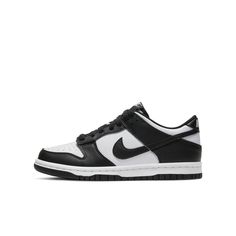 Nike Dunk Low Retro GS Big Kids (CW1590-100) All Star Black, Low Dunks, Baskets Nike, Nike Models, Dunks Nike, Cute Nike Shoes, Nike Dunk High, Cute Nikes, Nike Air Max Plus