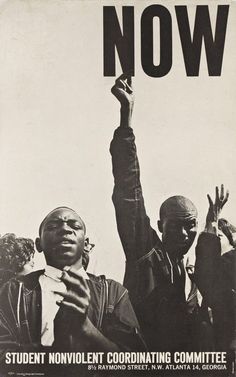 an old black and white poster with people raising their hands in protest against the government