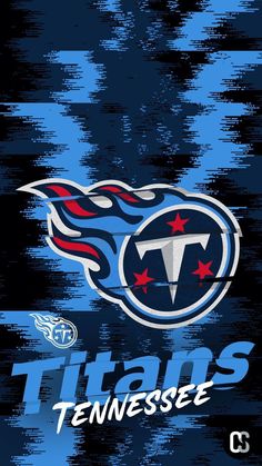 the tennessee titans logo on a blue background