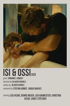 a poster for the movie isi & ossi with two people brushing their hair