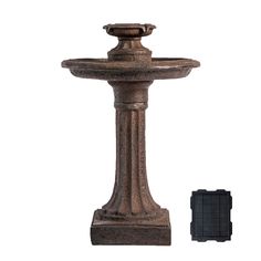 Relax and enjoy to the calming water sounds with XBrand's line of solar powered fountains. This decorative solar water fountain is sure to bring elements of peace, serenity and class to your garden, patio, porch or deck, while perfectly matching the surrounding decor. Create a peaceful, meditative atmosphere even in an urban jungle as you rejuvenate with this soothing solar bird bath fountain. Durable and long-lasting, each outdoor garden fountain is made of high quality materials to ensure year Solar Bird Bath Fountain, Solar Bird Bath, Resin Water, Solar Powered Fountain, Solar Water Fountain, Bird Bath Fountain, Solar Fountain, Fountain Pump, Outdoor Fountain