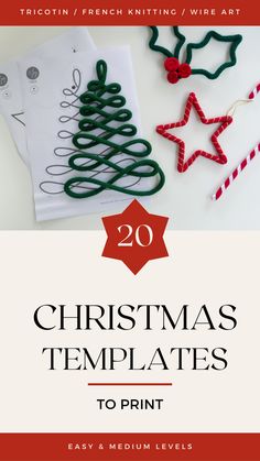 christmas crafts with the title 20 christmas templates to print