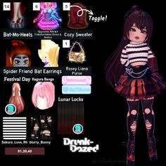 ☆ Royale High outfit inspo another emo fit 😔 #royalehigh #roblox #rh #outfit #inspo #emo Royale High 2000s Fits, Royale High Grunge Outfits, Royale High Emo Outfits, Outfit Combos Royale High, Royale High Outfits Halloween, Outfit Inspo Emo, Roblox Royale High Outfits Ideas, Royle High, Rh Hacks