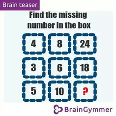 the missing number in the box is shown with numbers below and below it, as well as