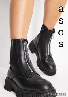 Boots Boots from ASOS, Platform, Chunky Heels, Rubber Sole, Casual Style, Street Style, Street Style, Plain, 2022-23FW Fur Street Style, Platform Chunky Heels, Fashion 101, Personal Shopper, Chunky Heels, Luxury Handbags, Casual Style, Rubber Sole, Faux Fur