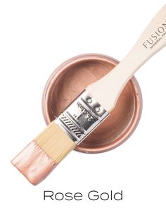 Fusion™ Mineral Paint﻿ | Metallic Rose Gold - Prairie Revival Rose Gold Metallic Paint, Metallic Paint Colors, Rose Gold Painting, French Vintage Decor, Transforming Furniture, Fusion Paint, Antiquing Glaze, Metallic Rose Gold, Paint Companies