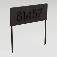 a black sign with the number forty eight on it