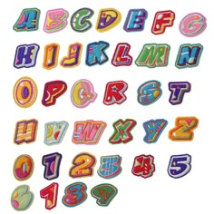 PRICES MAY VARY. Package Included: including 26pcs embroidered patches alphabet A-Z, 10pcs numbers 0-9 applique patch, a total of 36 pieces iron on patches Product Size: each letter or number patch measures about 1.7 inch (height) and 1.0 inch (width), Please allow small differences due to manual measurement. Material: high quality embroidered cotton material, with hot melt adhesive on the back, can be sew on or iron on Widely Use: iron on letters patches can be used for repairing clothes, or de Iron On Letter Patches, Apparel Design Inspiration, Letter Patches, Iron On Letters, Alphabet Stickers, Best Free Fonts, Scrapbook Stickers Printable, Number 0, Number 9