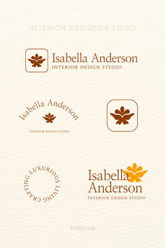 the logos for interior design studio