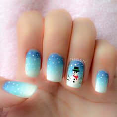 Snow Man Nail Art, Snowman Nails, Ideas Uñas, Christmas Gel Nails, Christmas Nail Art Designs, Nail Art Designs Diy, Hair Design, Christmas Nail Designs