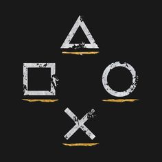 the letters are made out of gold and white paint on a black background with an x in the middle