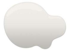 a white cloud shaped object on a white background