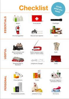 Emergency Preparedness Checklist bysf72 #Disaster #Emergency #Supply_List #Check_List Organisation, Emergency Preparation, Kit For School, Home Emergency Kit, Emergency Preparedness Checklist, Emergency Checklist, School Emergency Kit