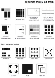 the different shapes and sizes of squares, circles, rectangles, cubes