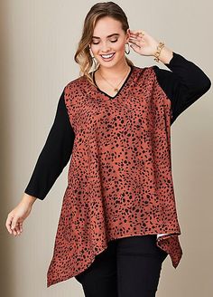 Curve Spot Hanky Hem Top Hanky Hem Top, Hanky Hem, Hem Top, Wardrobe Staples, Plus Size Fashion, Tunic Tops, Plus Size, Wardrobe